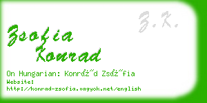 zsofia konrad business card